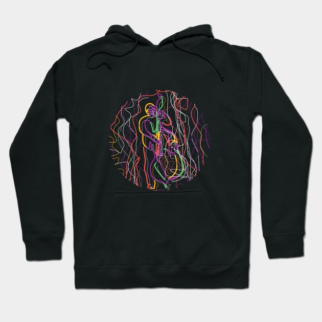 Abstract Colorful Bass Musician Hoodie by jazzworldquest